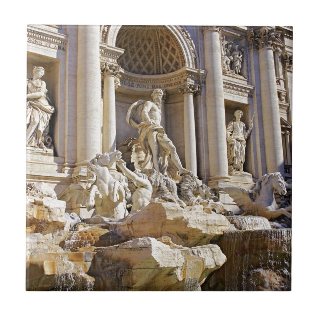 Trevi-Brunnen Rom Fotografie Fliese (Vorderseite)