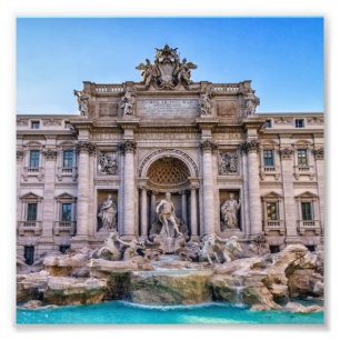 Trevi-Brunnen, Rom, Italien Fotodruck