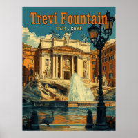 Trevi-Brunnen, Rom - Vintag