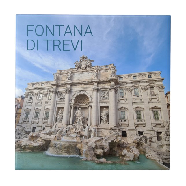 Trevi Fossilienmuseum Rom Fliese (Vorderseite)