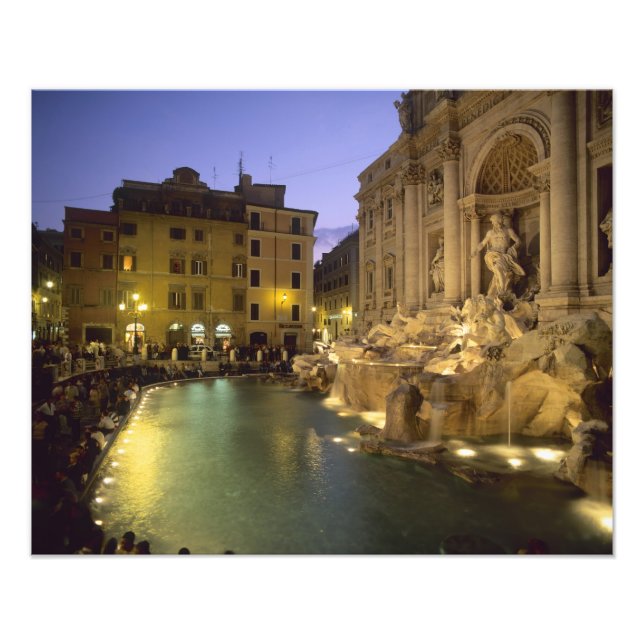 Trevi Fountain in night, Rom, Latium, Italien Fotodruck (Vorne)