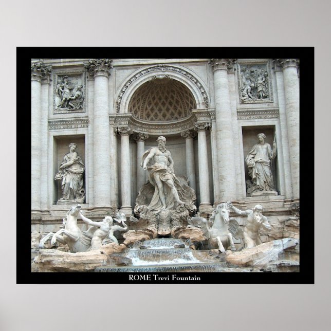 Trevi Fountain in Rom, Italien Poster (Vorne)