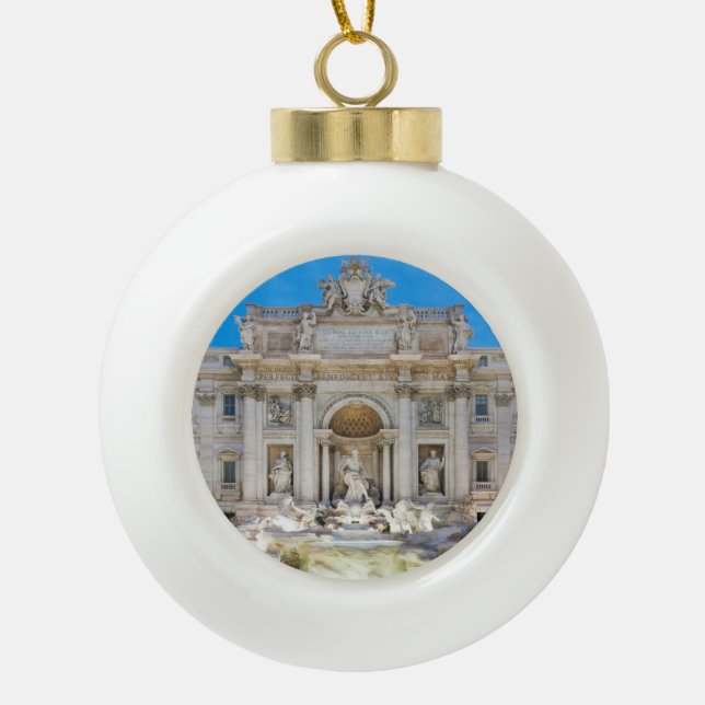 Trevi fountain keramik Kugel-Ornament (Vorderseite)