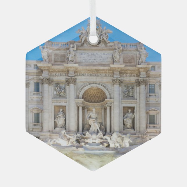 Trevi Fountain Ornament Aus Glas (Vorderseite)