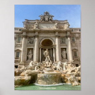 Trevi Fountain, Rom, Italien Design Foto Print Poster