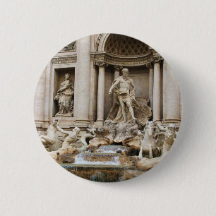 Trevi Fountain Rom Italien Foto Button