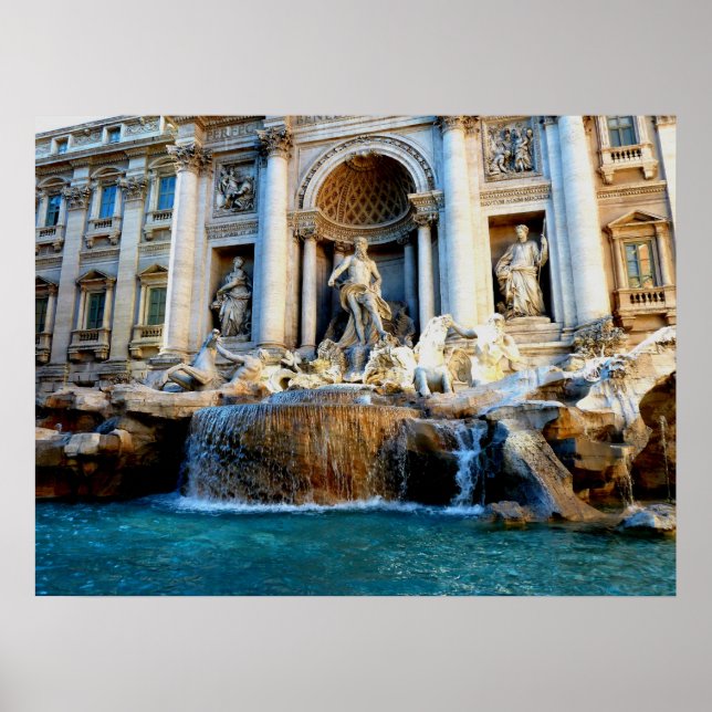 Trevi Fountain, Rom, Italien Poster (Vorne)