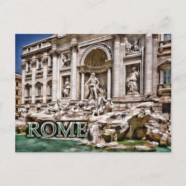Trevi Fountain Rom Italien Postkarte (Vorderseite)