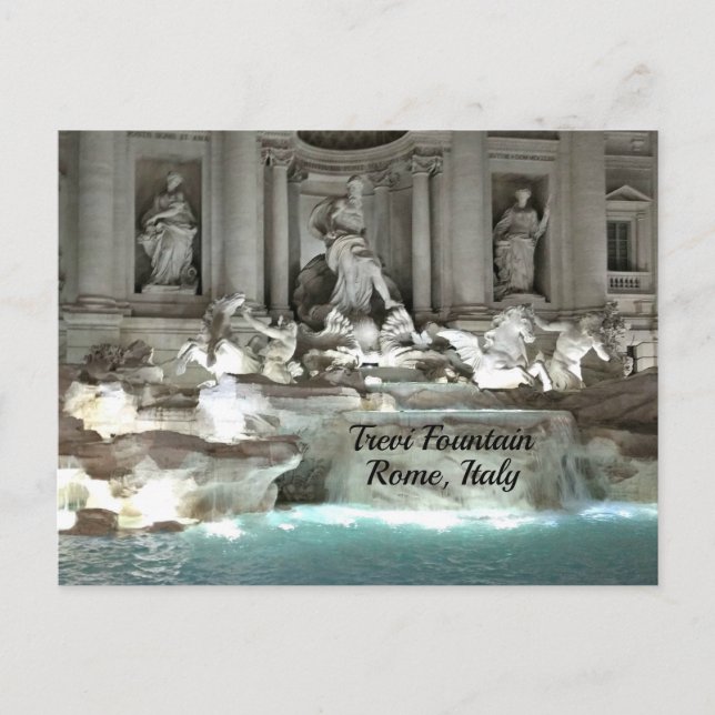 Trevi Fountain, Rom Italien Postkarte (Vorderseite)