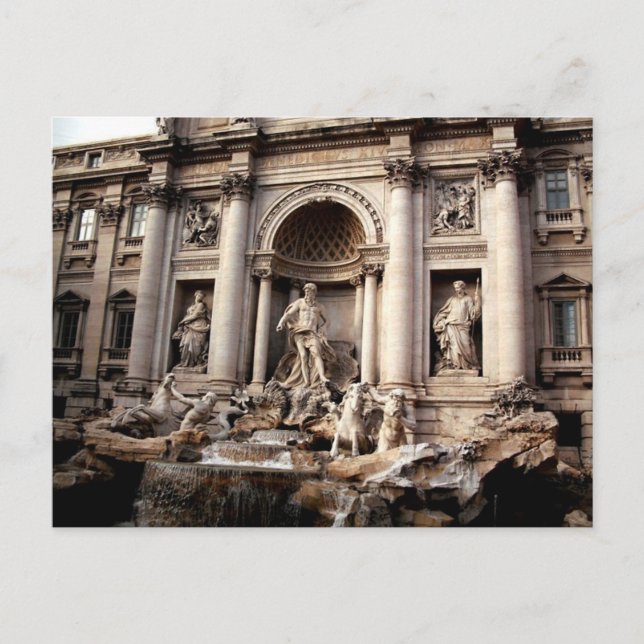 Trevi Fountain Rom Italien Reisen Feiertagspostkarte (Vorderseite)