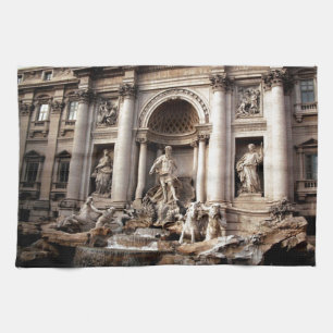 Trevi Fountain Rom Italien Reisen Geschirrtuch