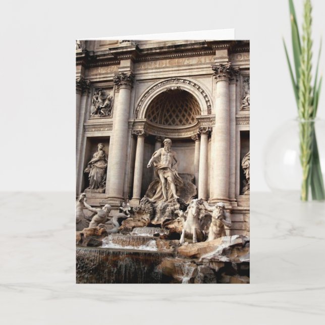 Trevi Fountain Rom Italien Reisen Karte (Vorderseite)