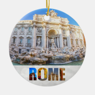 Trevi Fountain Rom Italien Weihnachten Keramik Ornament