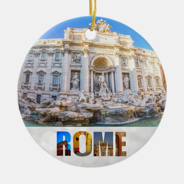 Trevi Fountain Rom Italien Weihnachten Keramik Ornament (Vorne)