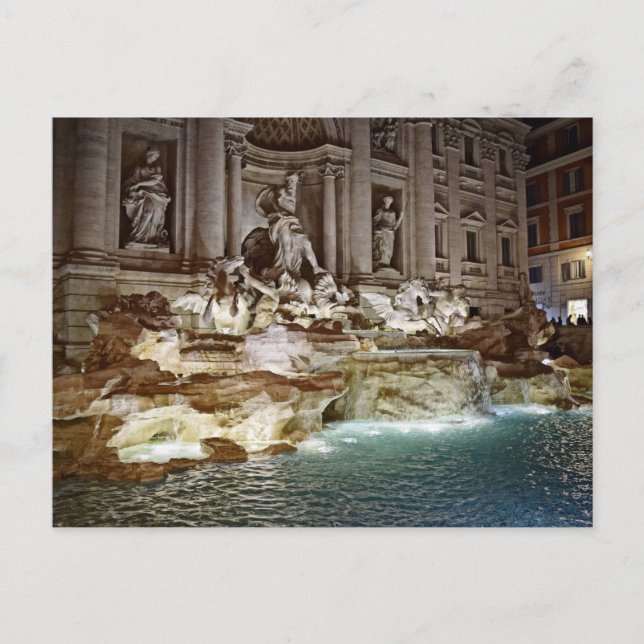 Trevi Fountain - Roma, Italienische Postkarte (Vorderseite)