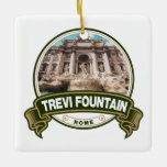 Trevi Fountain Rome Abzeichen Keramikornament<br><div class="desc">Trevi Fountain fotorealistisches Design. Der Trevi-Brunnen ist ein Brunnen aus dem 18. Jahrhundert im Stadtteil Trevi in Rom,  Italien.</div>