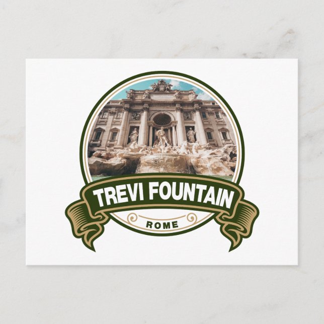 Trevi Fountain Rome Abzeichen Postkarte (Vorderseite)