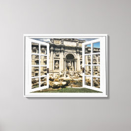 Trevi Fountain View Fake Leinwanddruck
