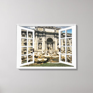 Trevi Fountain View Fake Leinwanddruck