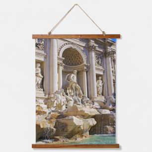 Trevi Fountain Wandteppich Mit Holzrahmen