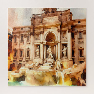 Trevi Fountains, Italien Rom Puzzle
