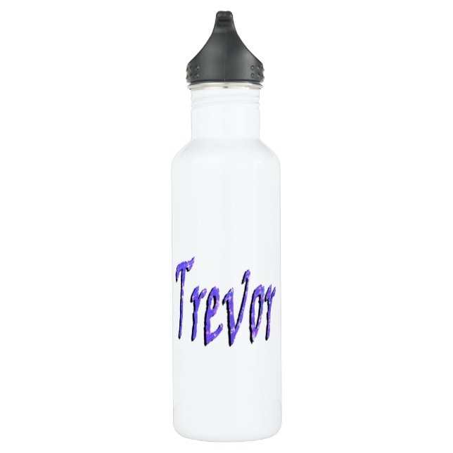Trevor, Name Logo, Edelstahlflasche (Rechts)