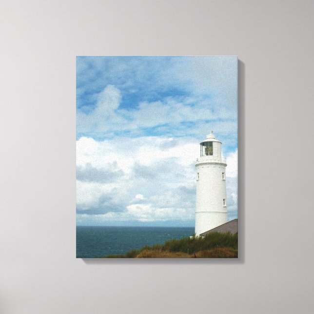Trevose Head Lighthouse Cornwall England Leinwanddruck (Vorderseite)
