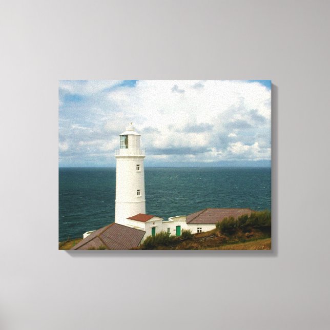 Trevose Head Lighthouse Cornwall England Leinwanddruck (Vorderseite)