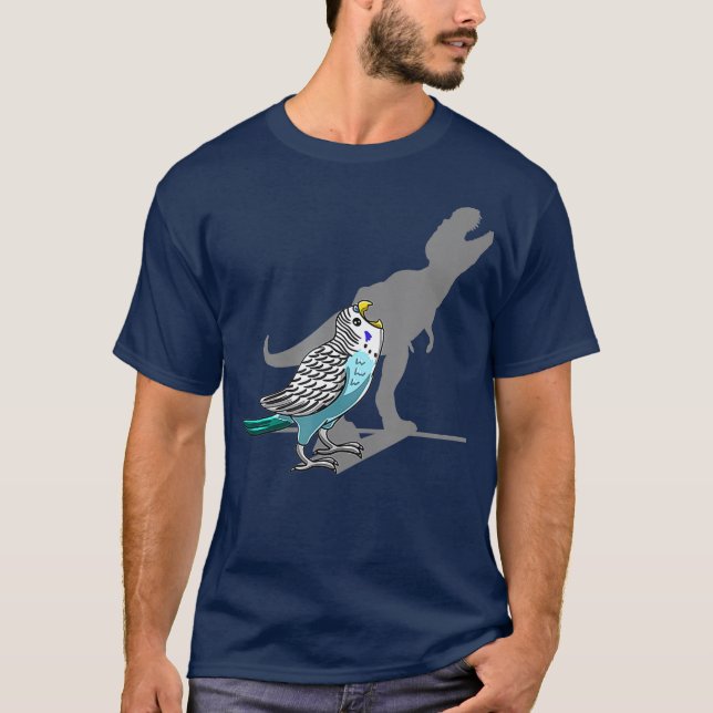 TRex Budgerigar Shadow Budgie Parakeet Pet Bird T-Shirt (Vorderseite)