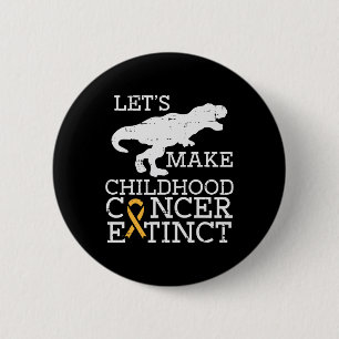 Trex Childhood Cancer Extinct Awareness Dinosaur B Button