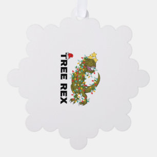 Trex Christmas Dinosaur T Rex 2 Ornament Karte