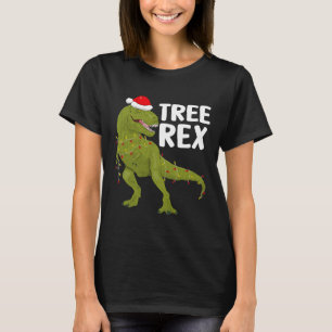 Trex Christmas Lights Dinosaur Kids Jungs Toddl T-Shirt