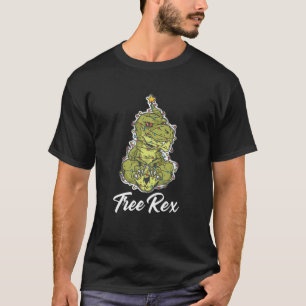 Trex Christmas Tree Dinosaur Santa Xmas Dino T-Shirt
