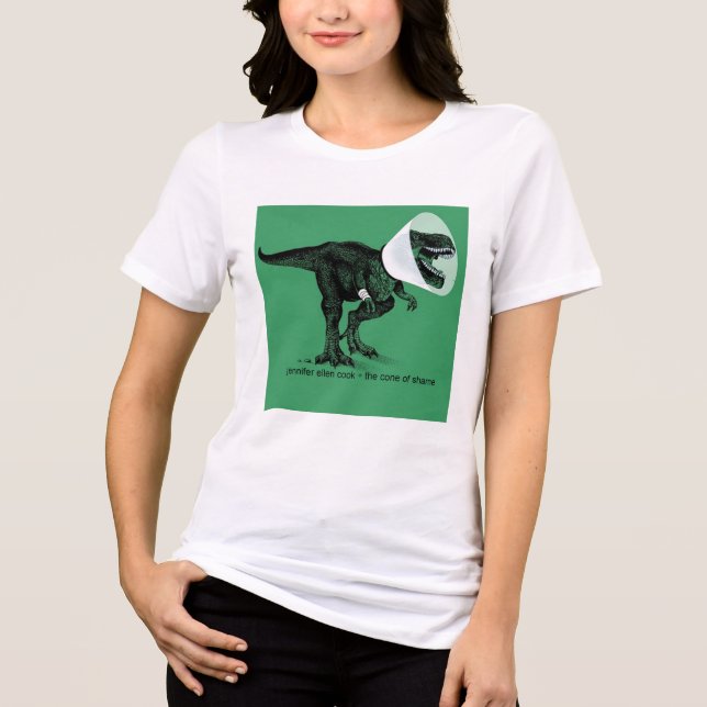 TRex cone of shame  Jennifer ellen Cook Tri-Blend Shirt (Vorderseite)