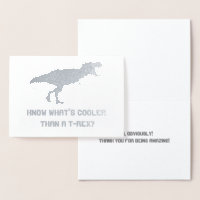 tRex Dankeschön Karte, Dinosaurierkarte