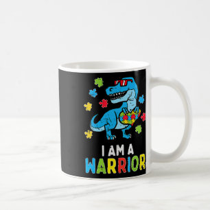 Trex Dino Ich bin ein Krieger Kindermädchen Autism Kaffeetasse