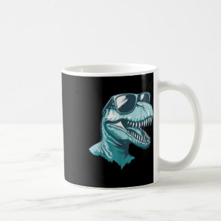 Trex Dinosaur Dino Tragen Sungles Funny Graphic Kaffeetasse