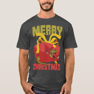 Trex Dinosaur Frohe Weihnachten Funny Xmas T-Shirt