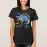 Trex Dinosaur Menorah Hanukkah Chanukah Jüdischer  T-Shirt<br><div class="desc">Trex Dinosaur Menorah Hanukkah Chanukah Jüdische Jungen Kinder</div>