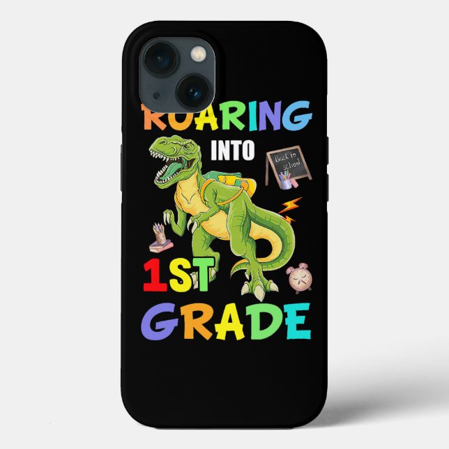 Trex Dinosaur Roaring in 1. Klasse zurück nach Sch Case-Mate iPhone Hülle (Rückseite)