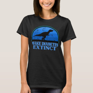 Trex Dinosaurier Blau Typ 1 Diabetes mellitus Auss T-Shirt