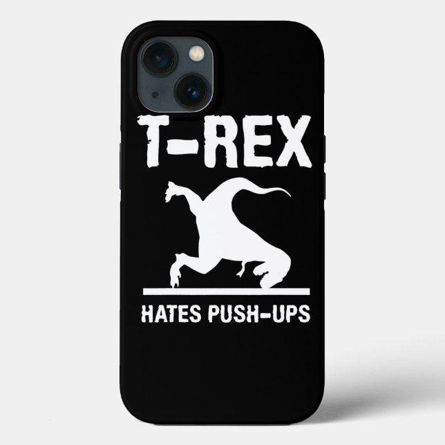 TRex Hates PushUps Funny Dinosaur Dino Parody Joke Case-Mate iPhone Hülle (Rückseite)