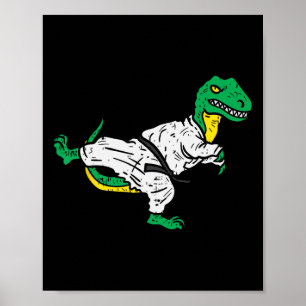 Trex Karate Taekwondo Schwarzer Gürtel Lustiger Di Poster