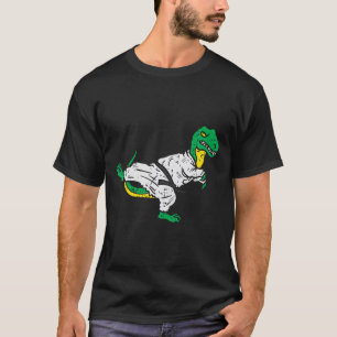 Trex Karate Taekwondo Schwarzgurt Lustiger Dinosau T-Shirt
