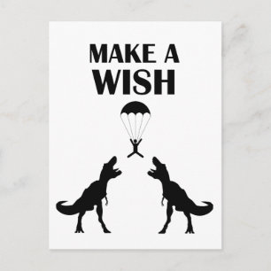 TRex machen einen Wunsch Postkarte