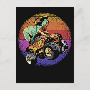 Trex Monster Truck Boys Dinosaur Monster Trucks Postkarte
