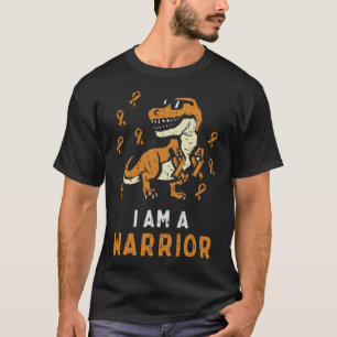 Trex Orange Ribbon Im A Warrior Leukemia Bewusstse T-Shirt