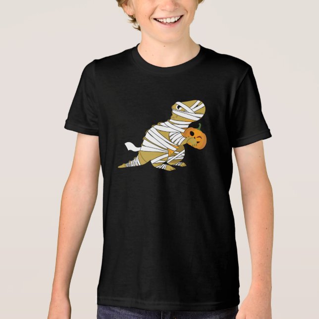 Trex Pumpkin Tri-Blend Shirt (Vorderseite)