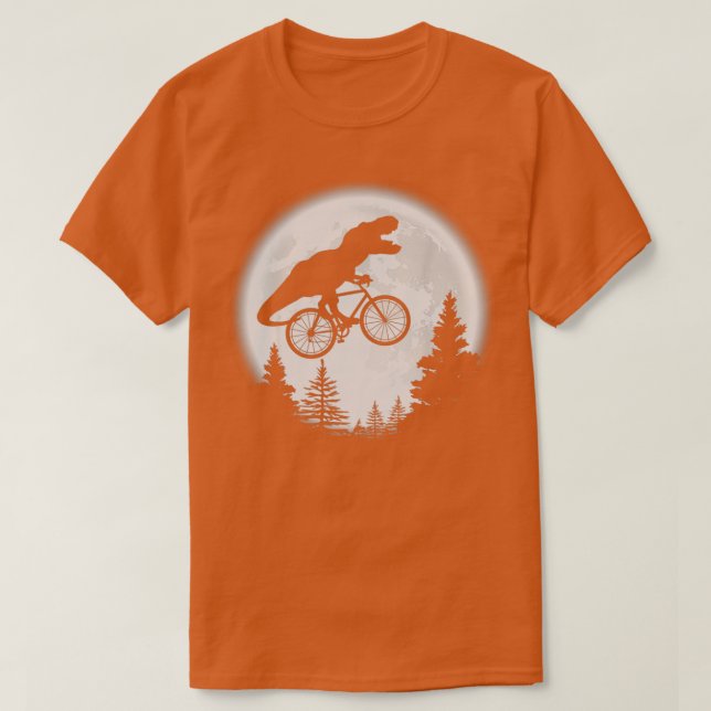 TRex Radsport Mond Bike Dinosaur Reiten Fahrradspo T-Shirt (Design vorne)