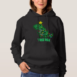 Trex Rex Funny Niedlich Retro Weihnachtsfest Hoodie